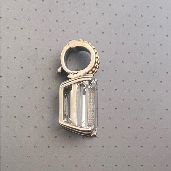 Lagos Caviar White Topaz Necklace Charm Enhancer - Picture 4 of 5